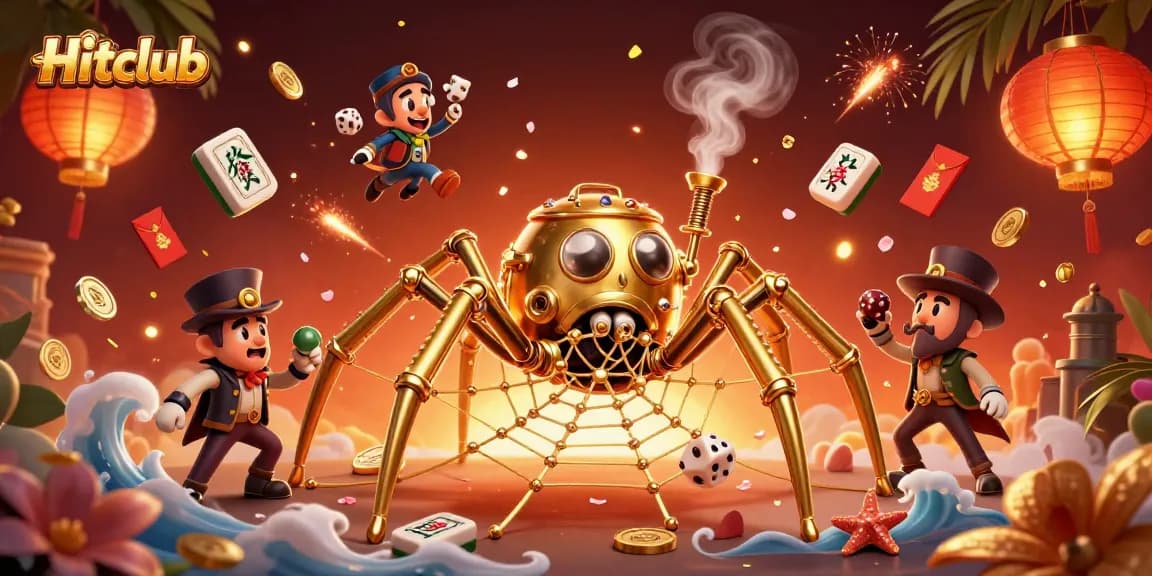 Hitclub offers thrilling gameplay with a steampunk spider theme in an engaging casino environment.