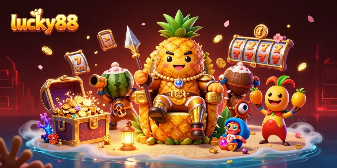 Spin to win big on lucky88 with the vibrant golden characters and exciting casino elements!