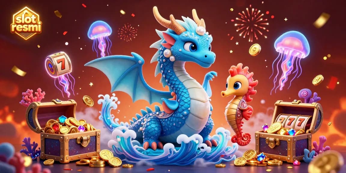 Experience the vibrant and dynamic world of slot resmi with colorful characters and casino elements in this 3D illustration.