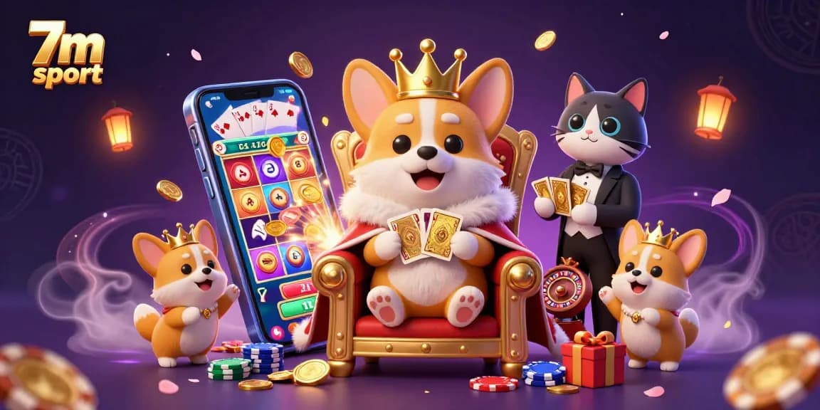Experience thrilling 7m sport action with a royal corgi in a vibrant casino atmosphere full of games and surprises.