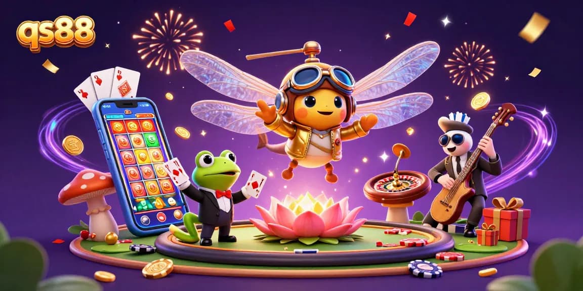Experience thrilling gameplay at qs88 with vibrant casino elements and engaging characters.