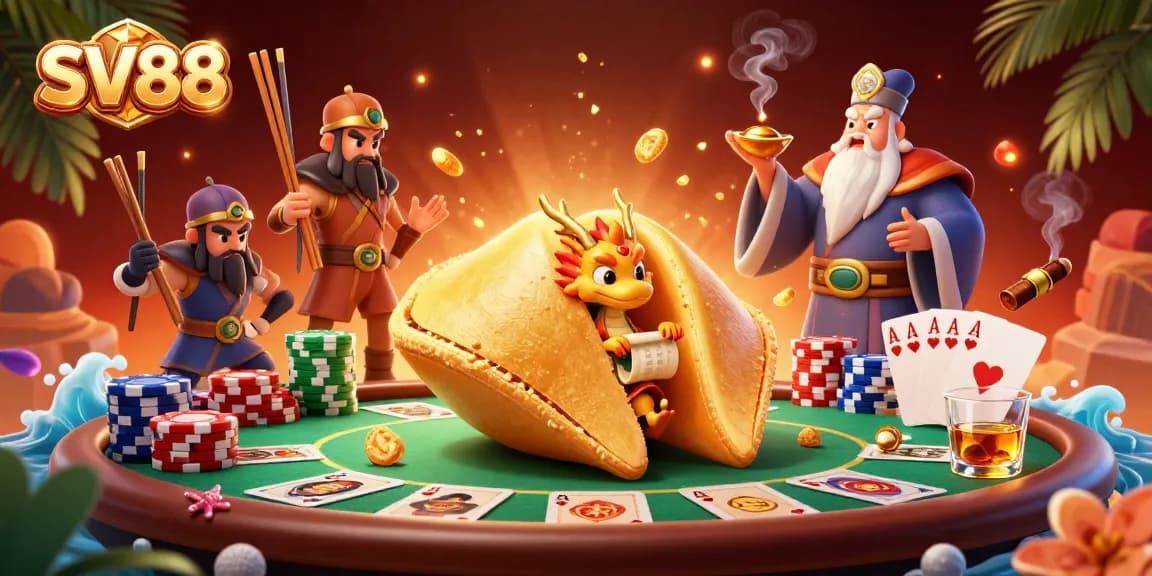 Engage in thrilling SV88 gameplay with vibrant characters and dynamic casino elements in a rich 3D scene.