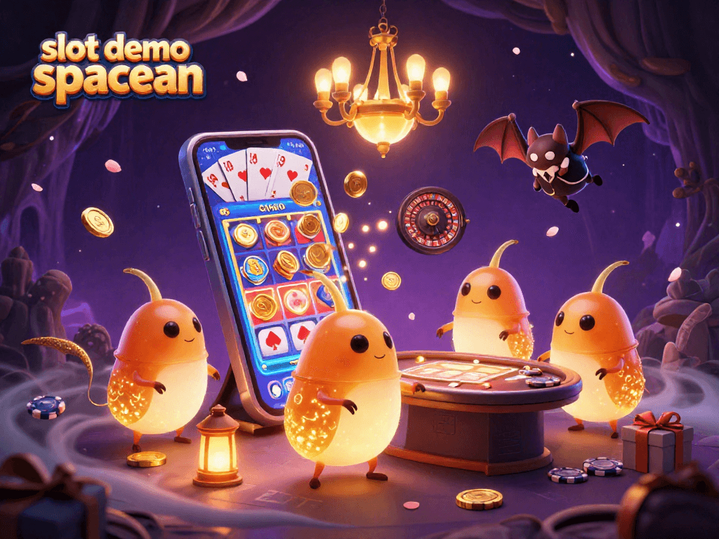 Experience thrilling wins with slot demo spaceman in a vibrant cave casino illuminated by glowing charm.