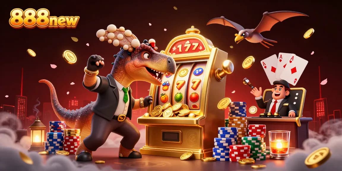 Experience exciting wins at 888new as a pachycephalosaurus triggers a jackpot!
