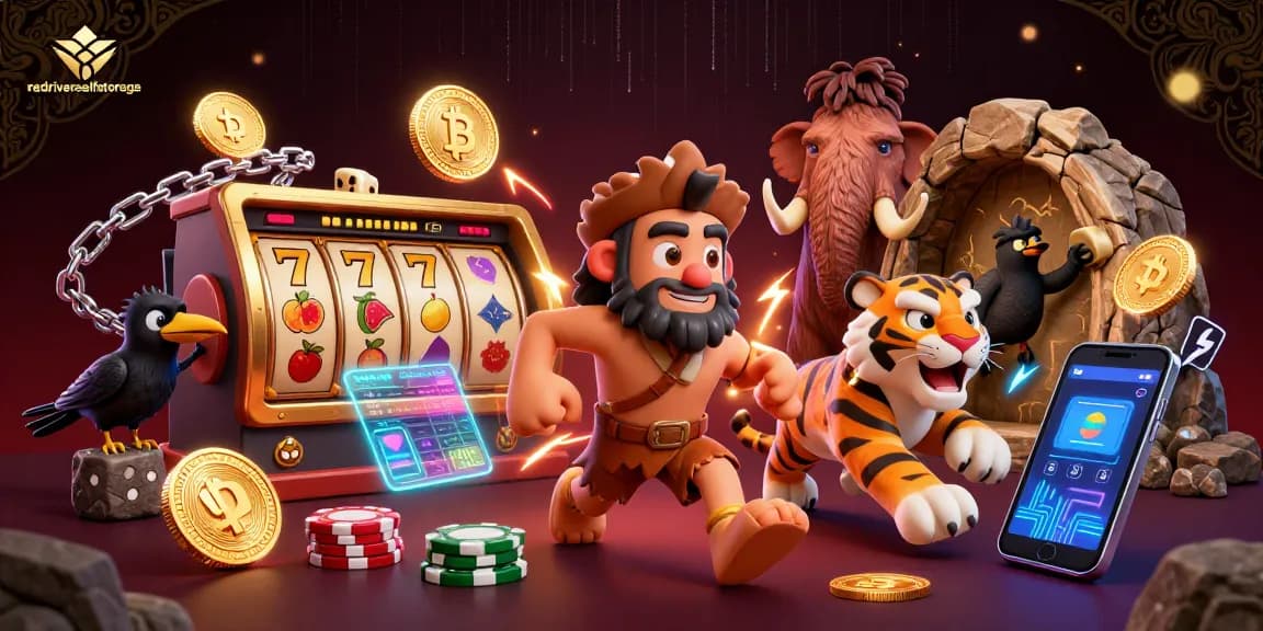 Engage in thrilling adventures with redriverselfstorage while exploring the dynamic prehistoric casino scene filled with exciting game elements.