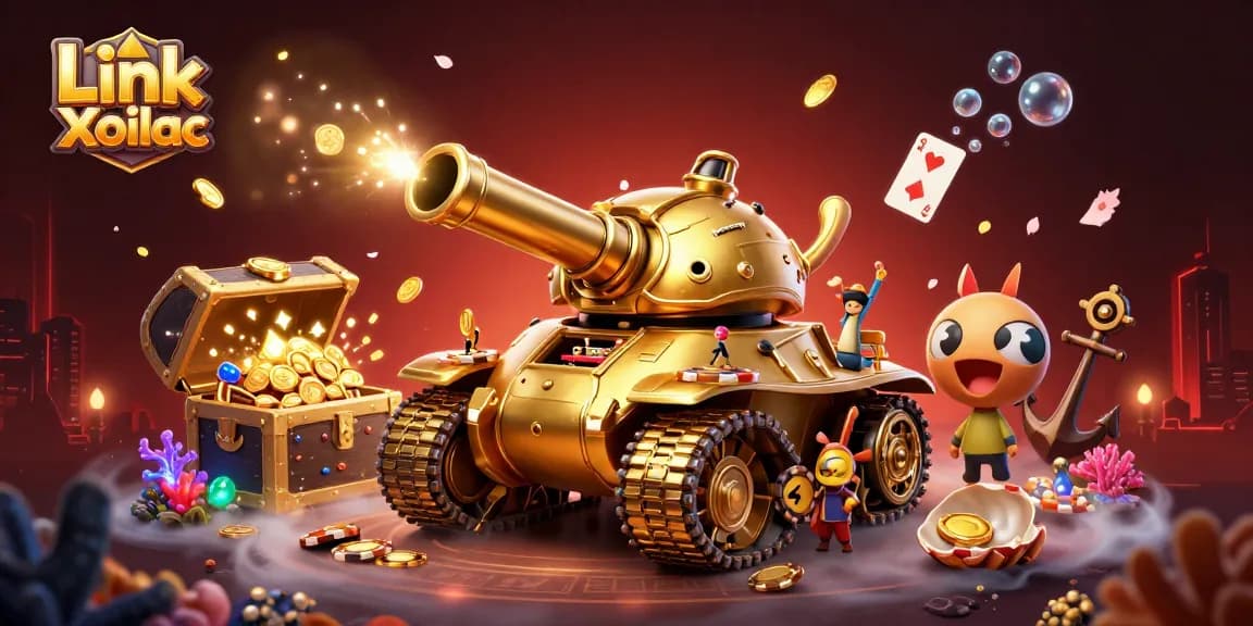 Experience exhilarating action in Link Xoilac with lively casino scenes and glowing treasures!