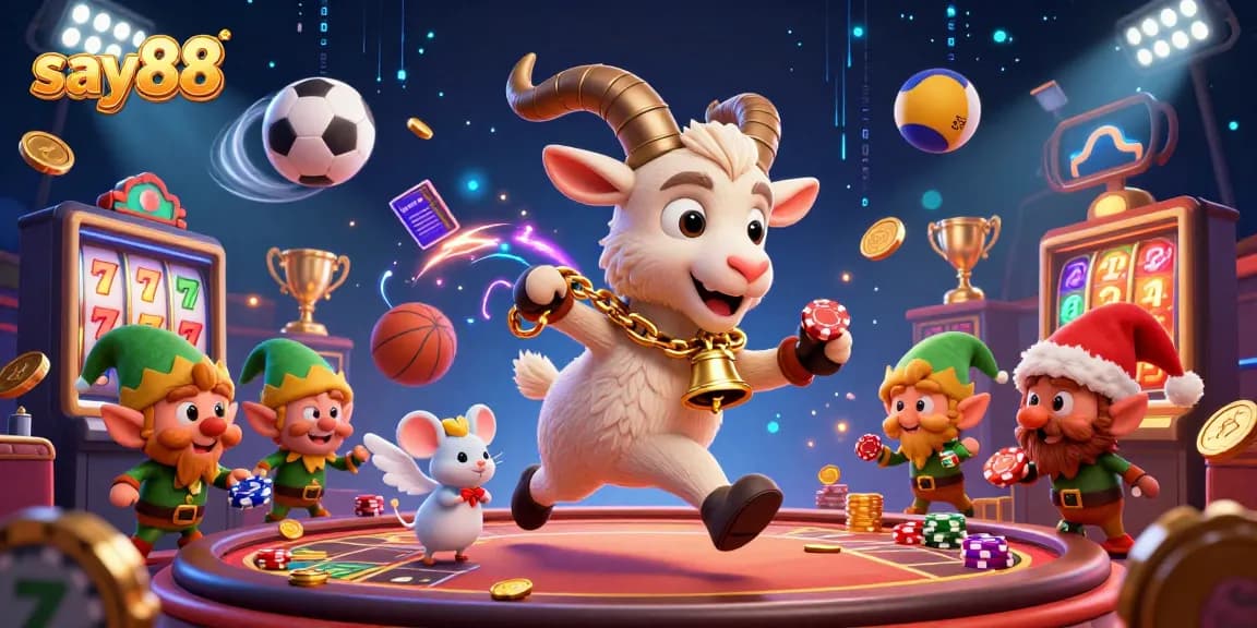Experience the thrill of slots and jackpots at say88, where festive characters bring casino magic alive.