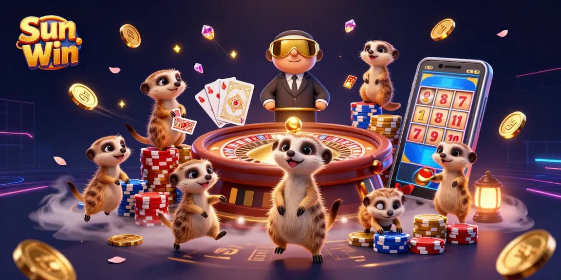 Experience exciting gameplay with Sun Win at a vibrant, cartoon-style casino filled with engaging characters.