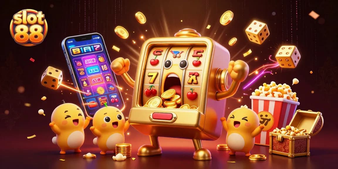 Win big with slot 88 at an exciting online casino featuring a vibrant jackpot scene.