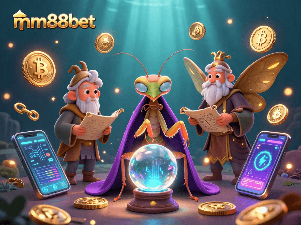 Experience winning strategies at mm88bet with this vibrant 3D casino-themed illustration.