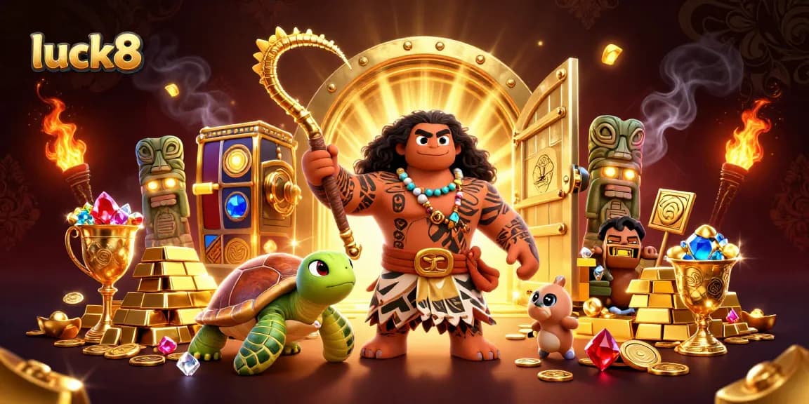 Immerse in the excitement of luck8's casino games with vibrant treasures and engaging characters