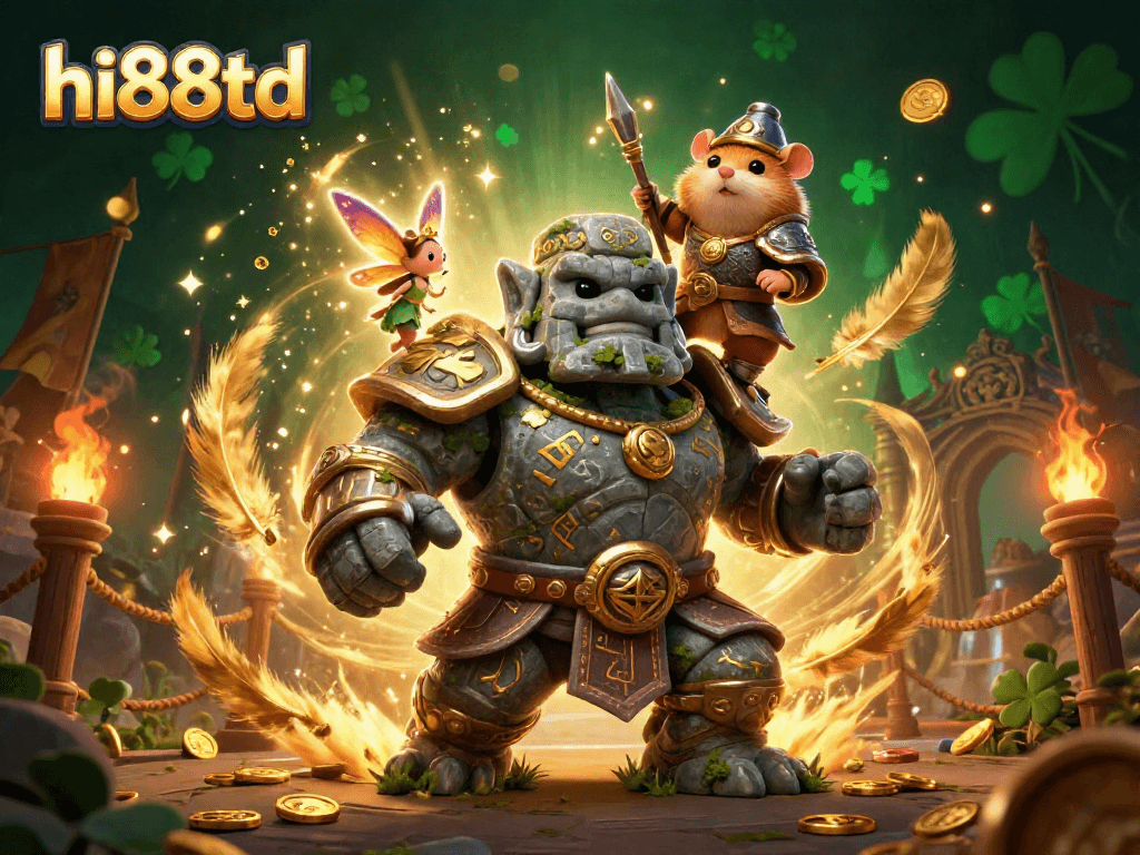 Experience thrilling adventures with hi88td in this vibrant 3D casino scene.