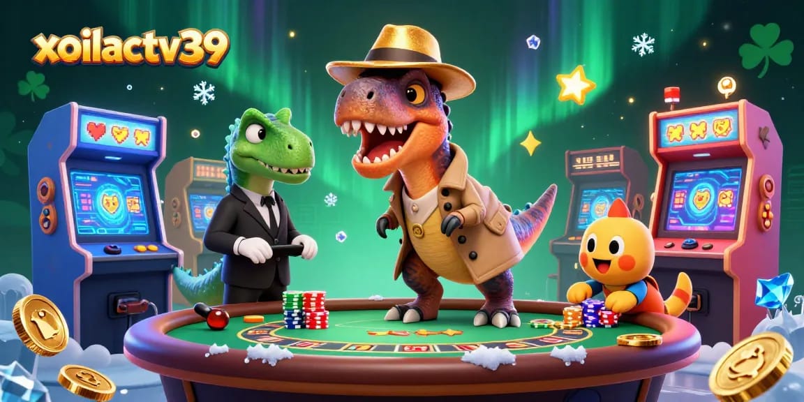 Experience thrilling gameplay with xoilactv39 in a packed casino scene featuring colorful 3D elements and characters.