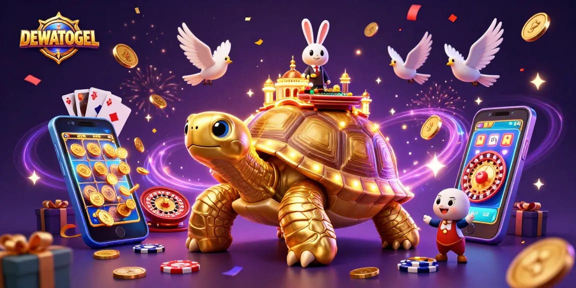 Win big with DEWATOGEL as golden coins fly amidst 3D casino excitement.