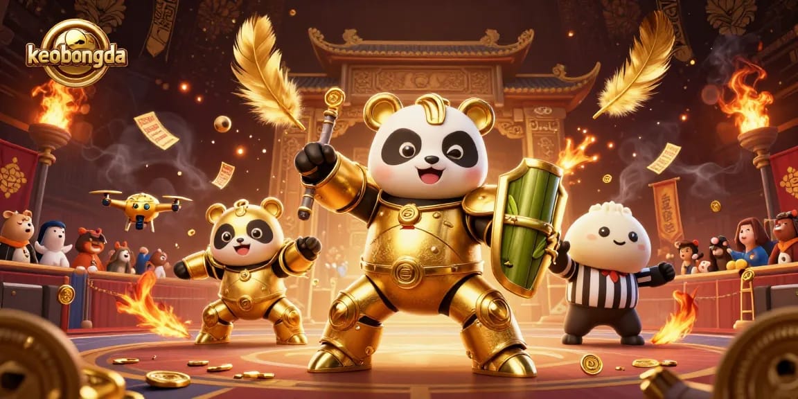Experience sports betting excitement with keobongda's vibrant animated arena and dynamic characters.
