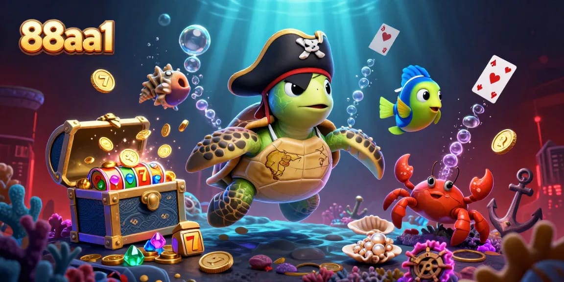 Engage in exciting slots with 88aa1 while enjoying vibrant underwater treasures and characters.