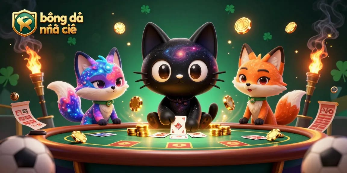 Engage with kèo bóng đá nhà cái as a black hole cat pulls in betting elements at a cosmic casino.