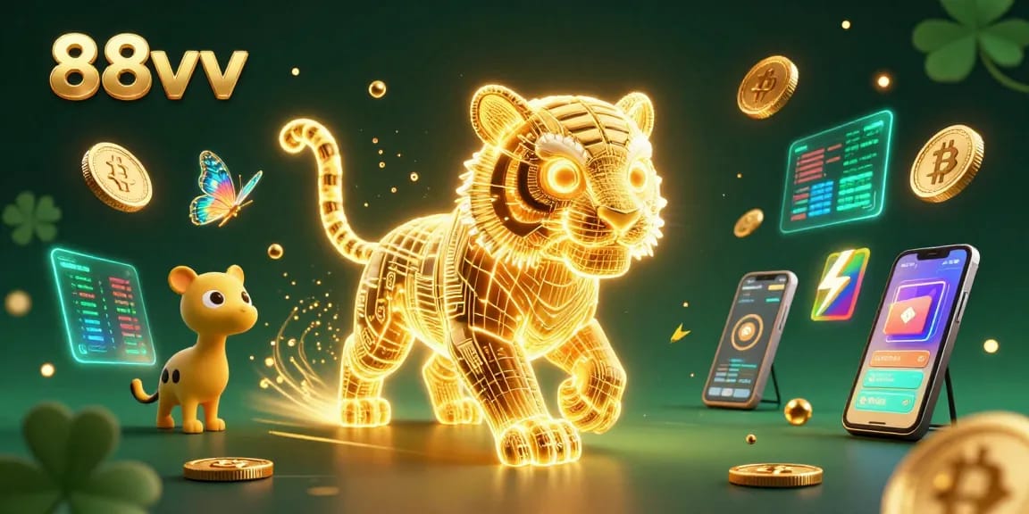 Experience the thrill of 88vv in a vibrant digital casino landscape filled with neon energy.