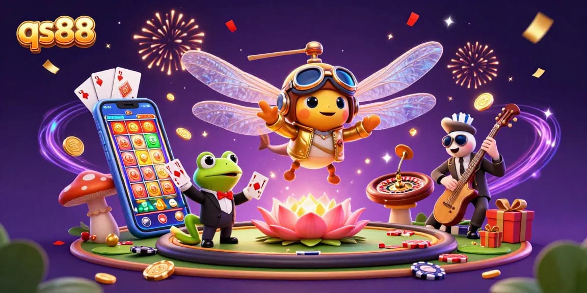 Experience thrilling gameplay at qs88 with vibrant casino elements and engaging characters.