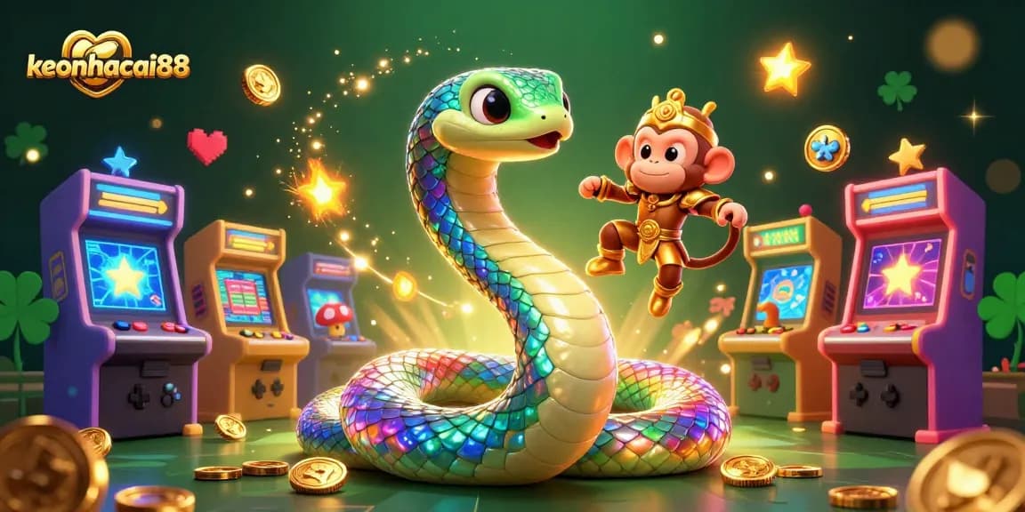 Experience exciting wins at keonhacai88 with a vibrant casino-themed 3D illustration.