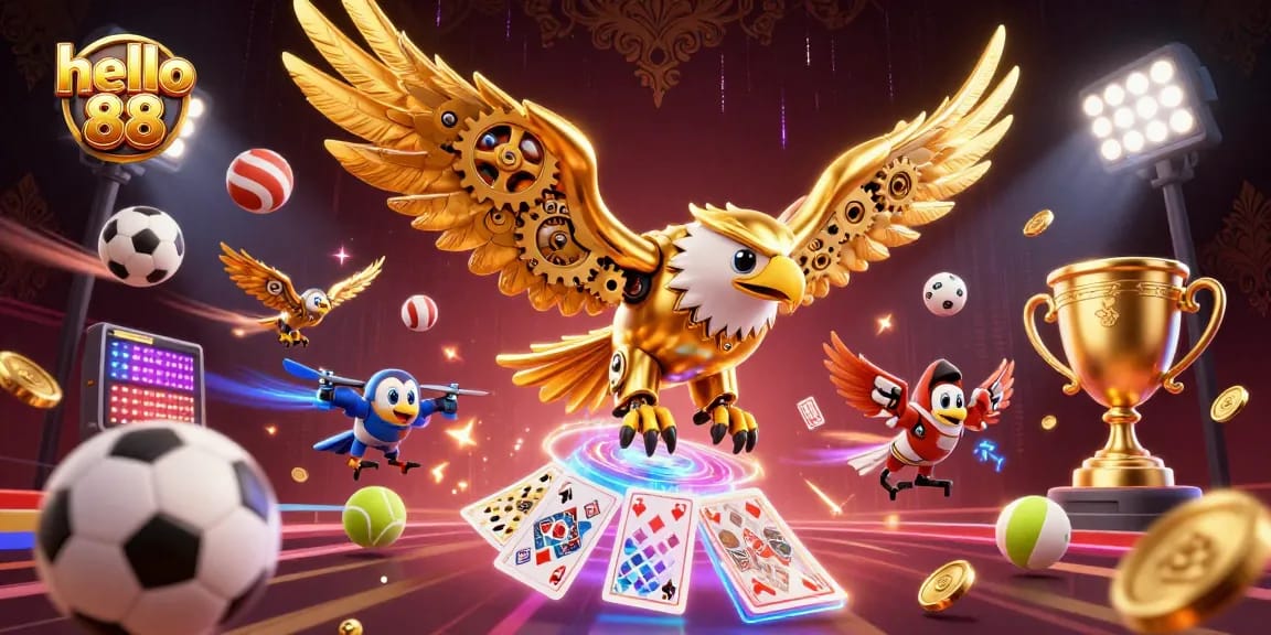 Engage in thrilling games at hello 88 with dynamic holographic cards and interactive sports elements.