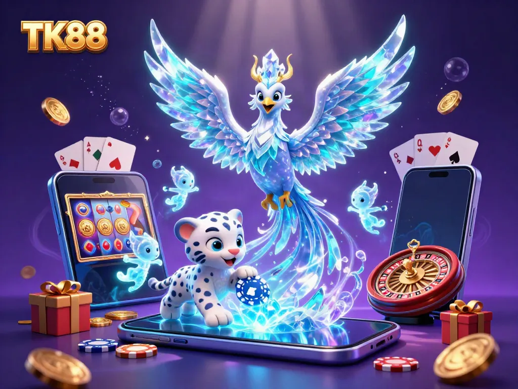 Engage with exciting TK88 online casino games featuring vibrant characters and dynamic elements.
