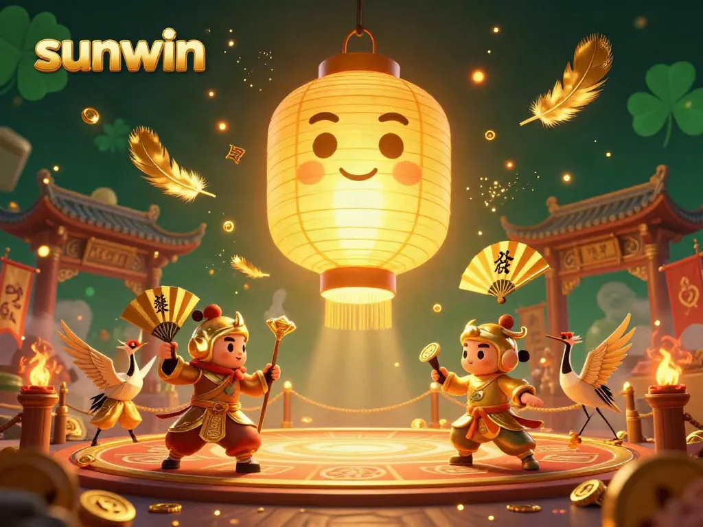 Engage with the dynamic scene of sunwin showcasing vibrant casino elements and energetic characters.