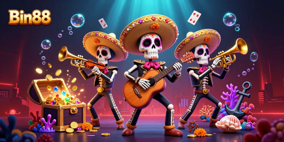 Experience the exciting games at Bin88, where colorful mariachi characters bring casino action to life!