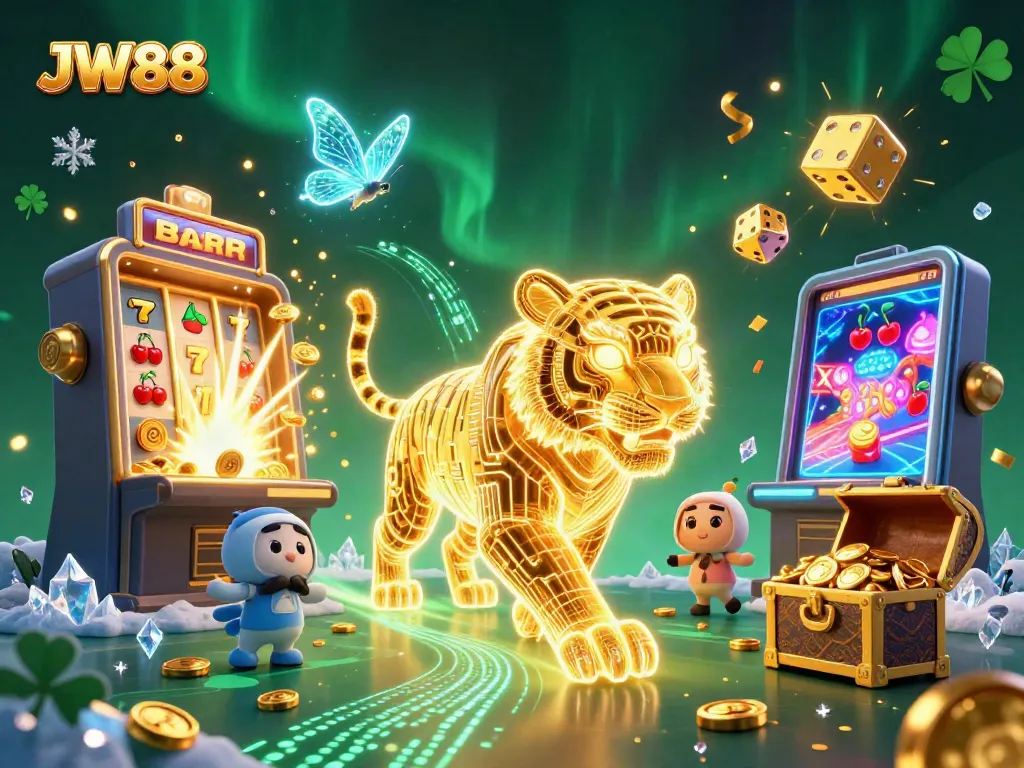 JW88 players enjoying a vibrant casino adventure with jackpot explosions and dynamic games.
