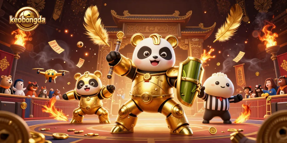 Experience sports betting excitement with keobongda's vibrant animated arena and dynamic characters.
