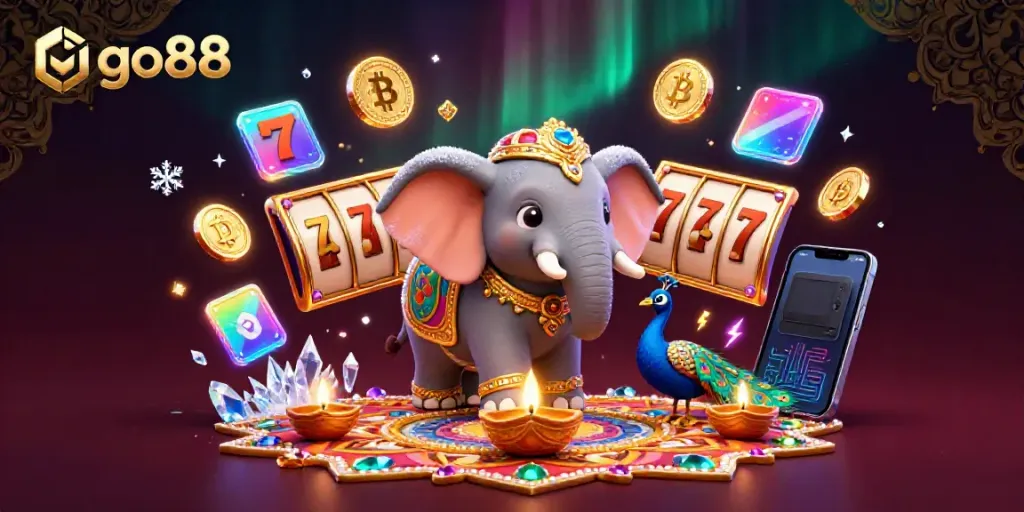 Experience the immersive go88 gaming adventure with vibrant characters and dynamic casino elements.