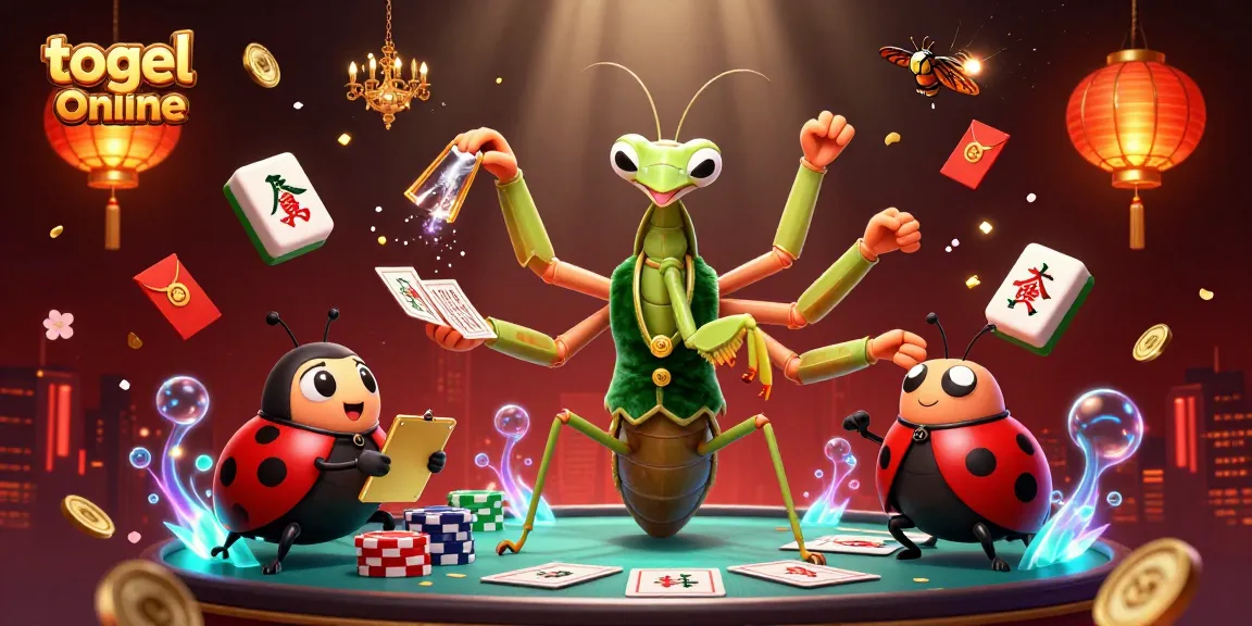 Experience the excitement of togel online with colorful characters and dynamic game elements in a vibrant casino scene.