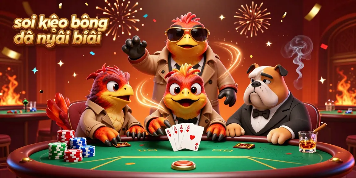 Three raptors in a trench coat sneak into a casino, showcasing soi kèo bóng đá mới nhất with vibrant betting elements.