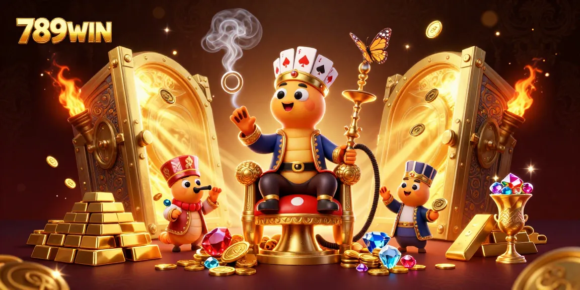 Experience the excitement of 789WIN's immersive casino environment filled with treasures and vibrant elements.