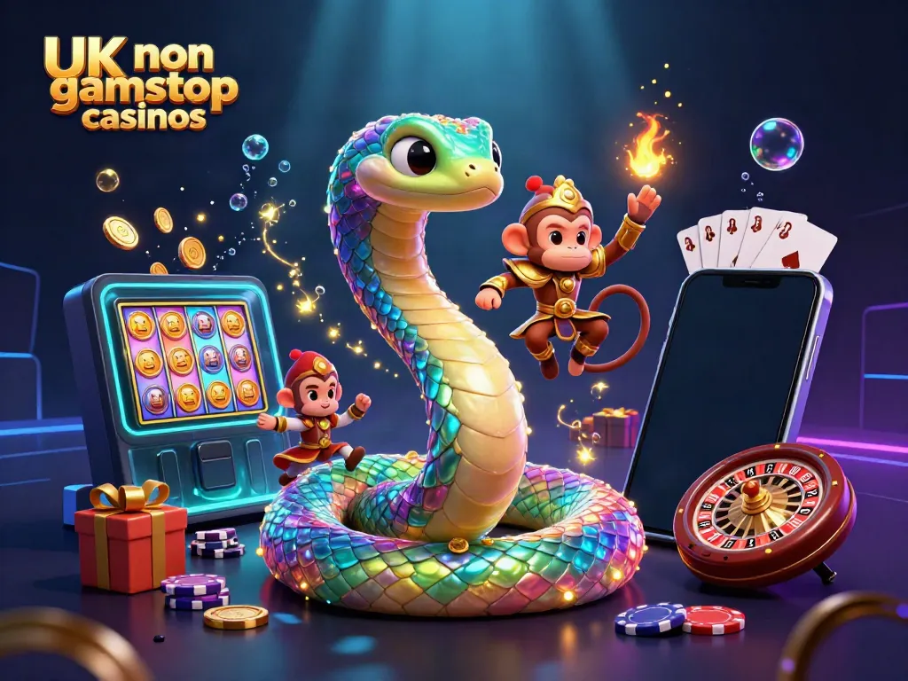 Engage with enchanting visuals of UK non gamstop casinos featuring vibrant 3D characters and dynamic gaming elements.