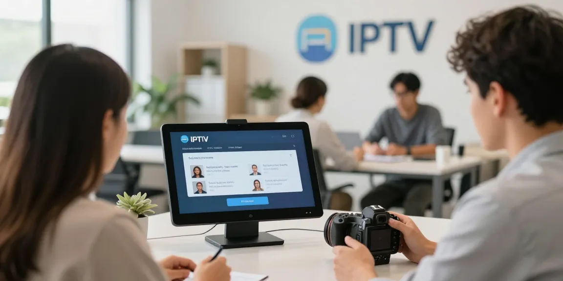 IPTV reseller providing trusted local services in a modern office environment.