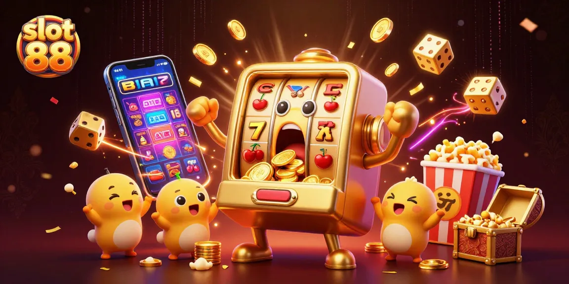 Win big with slot 88 at an exciting online casino featuring a vibrant jackpot scene.